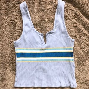 Light blue cropped tank top